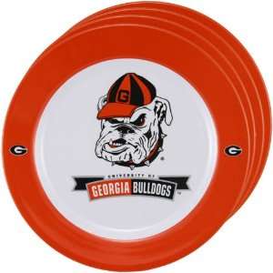  Georgia Bulldogs 4 Pack Dinner Plates