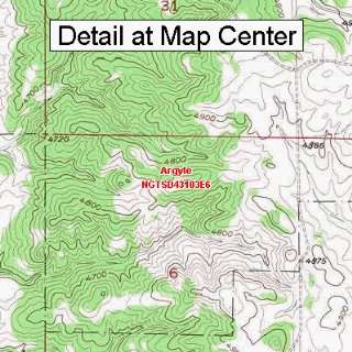   Topographic Quadrangle Map   Argyle, South Dakota (Folded/Waterproof