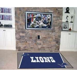  Detroit Lions NFL Merchandise   Area Rug 4 X 6 Sports 