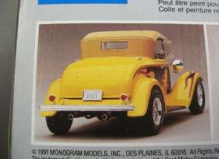 32 Ford Roadster Street Rod Model Car Kit 1/24 Monogram  
