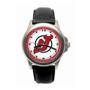  New Jersey Devils Mens Rookie League Leather Strap Watch 