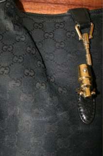 Designer Vintage Gucci Black Handbag Bag Purse Tote Shopper   