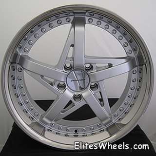 19x10 Silver Wheels Rims KMC KM187 5x112  