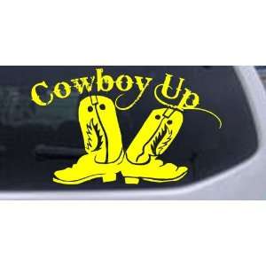  Cowboy Up With Boots Rodeo Western Car Window Wall Laptop 