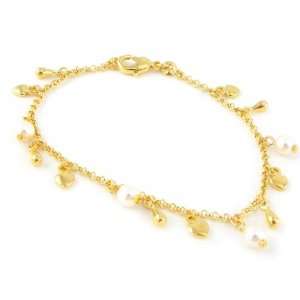  Gold plated bracelet Danse Du Bonheur white. Jewelry