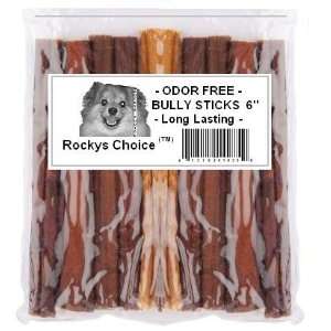  Rockys Choice Premium ODOR FREE 6 Regular Bully Sticks 