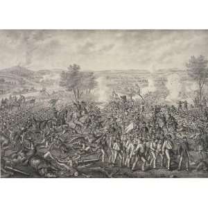  American History Poster   The Battle of Gettysburg 24 X 17 