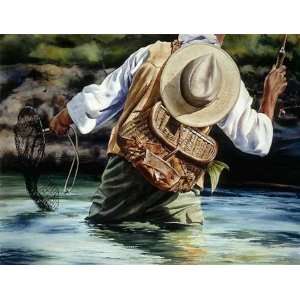  Nelson Boren   Small River Big Fish Giclee on Paper