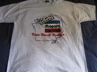 MOPARS CAR CLUB shirt LARGE mopar FASTER THAN A HEARTBEAT  