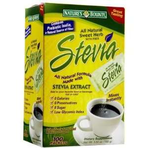  Natures Bounty  Stevia Powder, (100 Pack) Health 