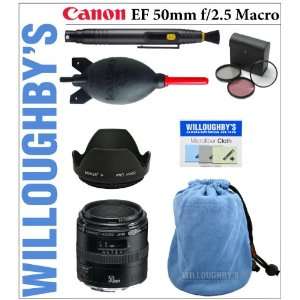  Canon EF 50mm f/2.5 Compact Macro Autofocus Lens + Bower 