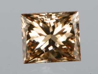12ct Wild Fancy Golden Cognac Princess Cut Diamond Gem  