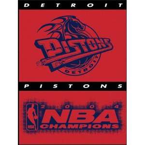 Detroit Pistons 2004 NBA Championship 60x80 Blanket  