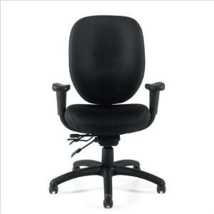  Multifunction Chair with Arms Fabric Black Office 