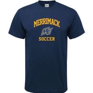  Merrimack Warriors Navy Soccer Arch T Shirt Sports 