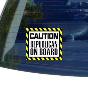   Caution Republican on Board   Window Bumper Laptop Sticker Automotive