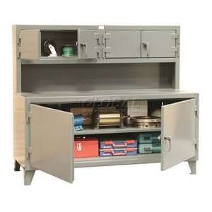  Cabinet Workstation With Upper Compartments   84W X 30D 