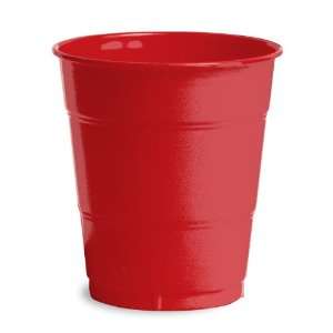  Classic Red Plastic Beverage Cups   12 oz Kitchen 