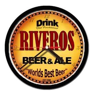  RIVEROS beer and ale cerveza wall clock 