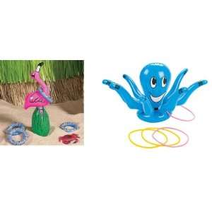  POOL Ring Toss GAMES/LUAU PARTY/OCTOPUS Ring TOSS/FLAMINGO Ring 