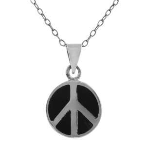  Sterling Silver Peace Sign Necklace Jewelry