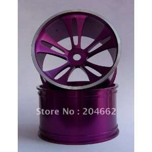   purple aluminum 5 double spoke wheels 1 pair whole Toys & Games