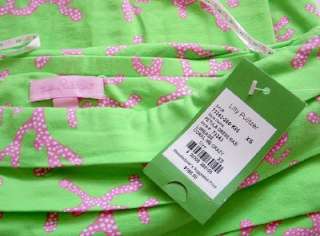 NWT $188 Lilly Pulitzer Petula Maxi Dress Coral Me Crazy Green XS/L 