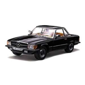  1977 Mercedes Benz 350SL Hard Top 1/18 Black Toys & Games