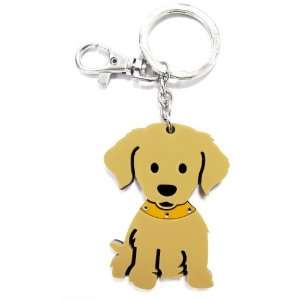  FouFou Dog Acrylic Keychain, Golden Retriever Pet 