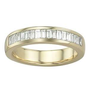Mens 14k Yellow Gold Baguette Diamond Anniversary / Wedding Ring(1.00 