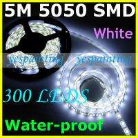 5M 300 LED 5050 SMD Cool White Waterproof Flexible Light Strip Car 60 