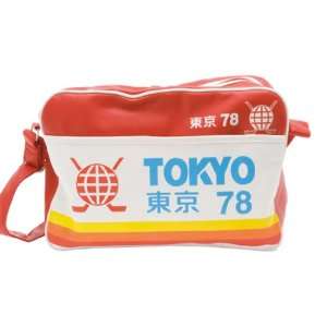   78 Red & White Globetrotter Bag   World Traveler 
