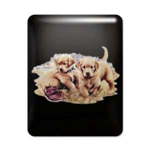  iPad Case Black Golden Retriever Puppies 