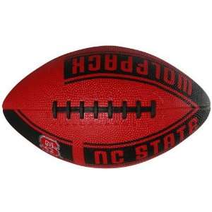   Wolfpack Youth Red Black Hail Mary Rubber Football