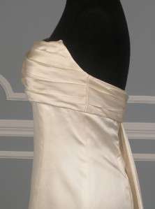   Kirstyn Ivory Silk Satin Strapless Couture Wedding Dress Gown  
