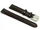 Black Red High Quality Genuine leather watch Strap 18mm items in 