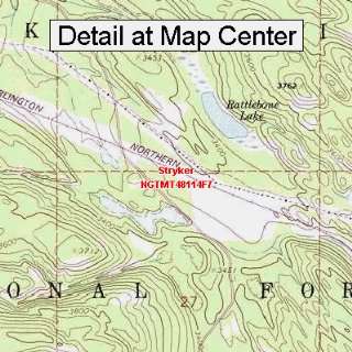 USGS Topographic Quadrangle Map   Stryker, Montana (Folded/Waterproof 