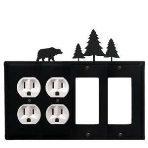 New   Bear and Pine Trees   Double Outlet, Double GFI 