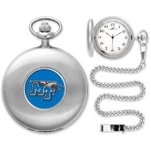  Middle Tennessee State MTSU NCAA Silver Pocket Watch 