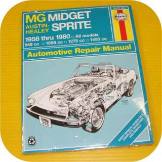 Repair Manual Work Book MG Midget Austin Healey Sprite  
