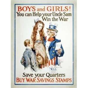  Help Uncle Sam Win the War 18.00 x 24.00 Poster Print 
