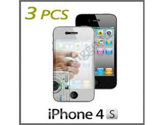 For iPhone 4 4S 4G 3x Mirror LCD Screen Guanrd Protector Film Shield 