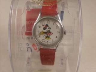 Lorus Quartz Water Resistant Minnie Mouse Watch w/ Moving Hands In 
