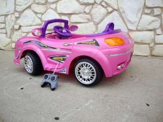 New Pretty Pink Kids Ride On Car Pink Power Remote Control Wheels R/C 