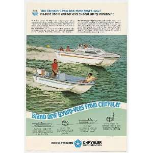  1968 Chrysler Hydro Vee Boats Print Ad (5124)