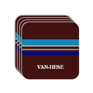 Personal Name Gift   VAN HESE Set of 4 Mini Mousepad Coasters (blue 