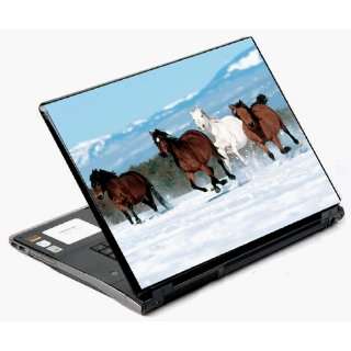 14 and 15 Universal Laptop Skin Decal Cover   Mountain Runing Horses