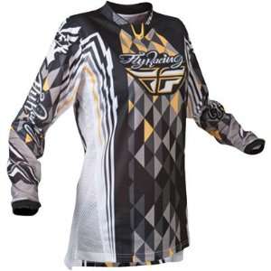 Fly Racing 2012 Womens Kinetic Motocross Jersey Black/Gray XXL 2XL 365 