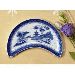  Mottahedeh Blue Canton Crescent Salad Plate 8.5 in 