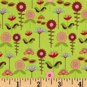   Wide Love Birds Garden Green Fabric By The Yard Arts, Crafts & Sewing